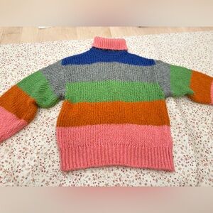 Zara Multicolor Striped Chunky Knit Sweater (Adult & Big Girl)